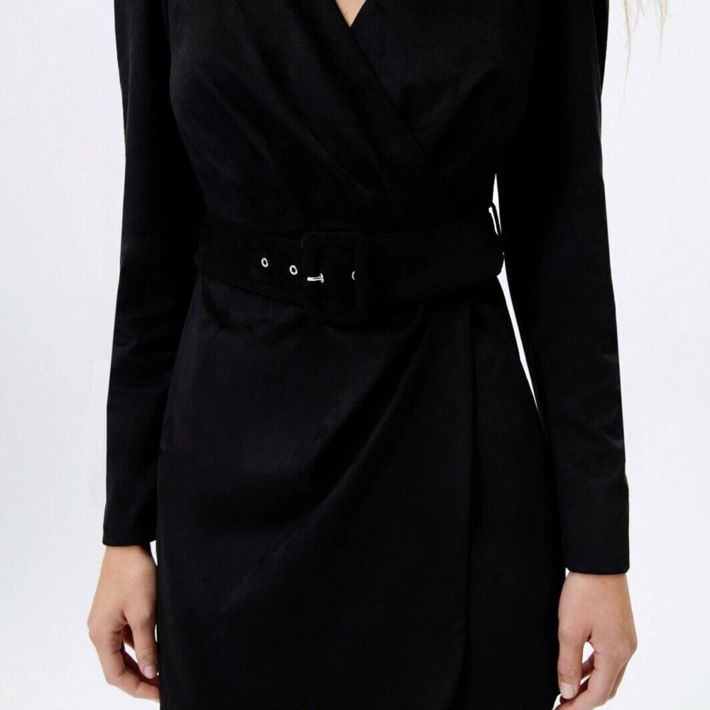Zara Faux Suede Wrap Dress